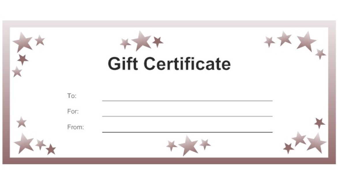 Dog gift certificate template